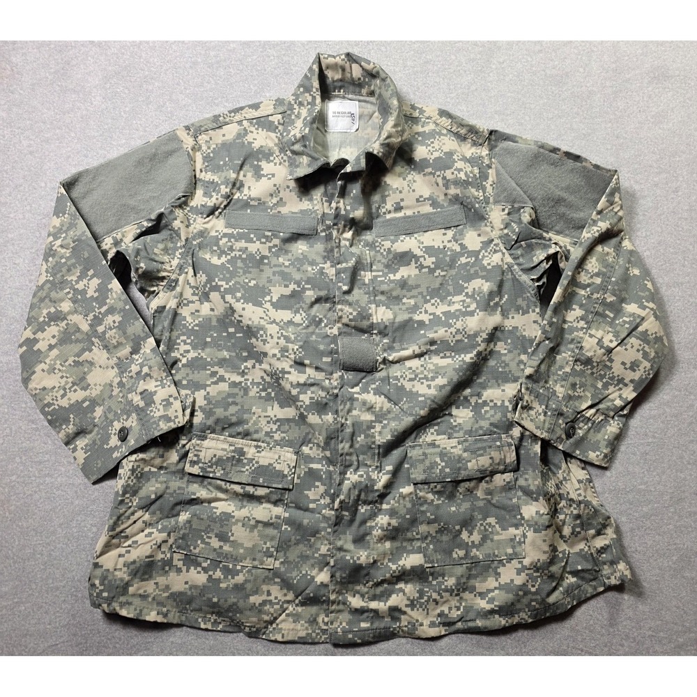 American Apparel Coat Womens 16 Regular Green Camo Maternity Military Jacket ACU